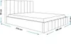 A diagram showing the dimensions of a bed frame. Náhled obrázku produktu