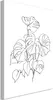 Italienischer Leinwand Leinwandbild - Monochrome Monstera Produktbild-Vorschau 1