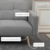 2 in 1 Schlafsofa 205 x 88 cm Sofa mit Bettfunktion, Couch Produktbild-Vorschau 4
