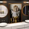 Muralo Poster für WC Badezimmer LÖWE in Toilette Zeitung Produktbild-Vorschau 4