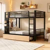 Letto a castello 90 x 200 cm con 4 cassetti, ripiani, Anteprima dell’immagine prodotto 5
