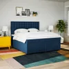vidaXL Boxspringbett mit Matratze Blau 180x200 cm Stoff Produktbild-Vorschau 4