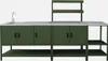 Modulo cucina da esterno in acciaio, 3 moduli, Verde Anteprima dell’immagine prodotto 1