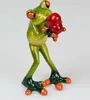 Deko Frosch hellgrün mit Herz stehende Figur 14cm Produktbild-Vorschau 7