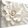 Leinwandbild Weiße Blüte 3D 100x70 Feeby Weiß bild für die Produktbild-Vorschau 1