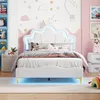 INONEFT Enkele bed, 140x190 cm, LED kinderbed, Productafbeelding-voorbeeld 11