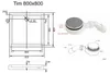 ECOLAM flache Duschwanne Duschtasse TIM Viereck 80x80 x 15 Produktbild-Vorschau 10