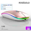 Bezdrôtová herná myš RGB - dobíjacia myš Bluetooth s LED Náhľad obrázku produktu 1