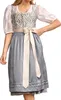 Dirndl Cia 70cm Länge hellgrau 34 Produktbild-Vorschau 2