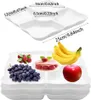 3 Stück Snackteller mit Fächern 5 Fach Snack Teiler Tablett Produktbild-Vorschau 2