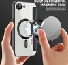 A hand holding a phone case with a magnetic charger being attached. Produktbild-Vorschau
