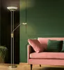 LED Designklassiker Deckenfluter Messing mit Leselampe Produktbild-Vorschau 7