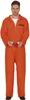 Dieb Halloween Kostüm Gefängnis Outfit Sträfling Orange Produktbild-Vorschau 2