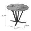 Bistrotisch MCW-M56, Tisch Esstisch, Massiv-Holz HPL Produktbild-Vorschau 12
