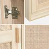 sweeek - Kleiderschrank mit Rattan-Geflecht und Holzdekor, Produktbild-Vorschau 4