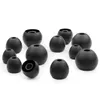 A collection of black silicone earbud tips of various sizes arranged on a white background. Anteprima dell’immagine prodotto