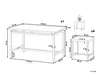 BELIANI Essgruppe Esszimmer Set  Braun Tisch 4 Hockern 75 x Produktbild-Vorschau 3
