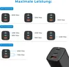 VOOMY Ladegerät USB C - 65W - 3-Port USB Ladegerät Mehrfach Produktbild-Vorschau 10