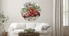 Sticker Kreis FLAMINGOS Blätter Beton Natur Modern Wanddeko Produktbild-Vorschau 3