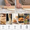Rouleau à pâtisserie en bois de hêtre avec anneaux épais, Voir les images du produit 3