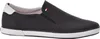 A single black slip-on sneaker with a white sole and white heel accent, shown from the side against a white background. Náhled obrázku produktu