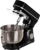 A black and silver stand mixer with its bowl and whisk attachment. Produktbild-Vorschau