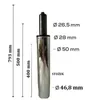 Siłownik do hokera, stołka baro 400mm kl: 4 CHROM Podgląd zdjęcia produktu 2