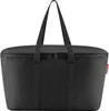 A black insulated bag with handles and a zipper closure. Voir les images du produit