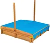 tectake® Sandkasten Emilia 120 x 120 x 120 cm Produktbild-Vorschau 4
