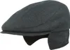 Bullani Flatcap Schiebermütze mit Ohrenklappen 100% Kaschmir in blau