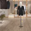 Mužská nastavitelná výška 53"-76" oblékací figurína (černá) Náhled obrázku produktu 2