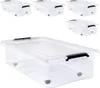 DEUBA® 4x 30L Scatole in Plastica Trasparente Senza BPA Anteprima dell’immagine prodotto 9