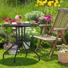 Tavolo da giardino Relaxdays, A x Ø: 75 x 80 cm, tavolo da Anteprima dell’immagine prodotto 2