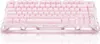 A pink mechanical keyboard is shown against a white background. Produktbild-Vorschau