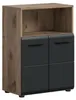 Badezimmer Kommode "Cover" in schwarz matt und Nox Eiche Produktbild-Vorschau 9