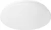 A white, round LED ceiling light is shown from a slightly angled top-down view against a white background. Voir les images du produit