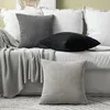 OKWISH Kissenbezug 50x50 cm 2er Set Hellgrau, Grobstrick Produktbild-Vorschau 4