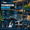 VBChome spoelbak, graniet, zwart, met kraan, 55 x 44 cm, Productafbeelding-voorbeeld 9