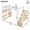 Flieks etagesbed 140x200 cm met plank, hoogslaper met trap Productafbeelding-voorbeeld 5