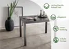 Woodroom Tisch Kota Hevea massiv schwarz lackiert 110x75x70 Produktbild-Vorschau 4