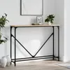 vidaXL Konzolový stolík Sonoma dub 102x22,5x75 cm odvodený Náhľad obrázku produktu 2