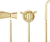 Three gold-colored bar tools are displayed against a white background. Produktbild-Vorschau