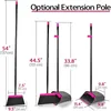 JEHONN set scopa e paletta con manico lungo 137 cm, set per Anteprima dell’immagine prodotto 2