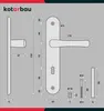 KOTARBAU® Türgriff 72 mm Links Rechts Buntbartschloss Produktbild-Vorschau 7