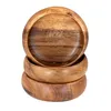 3er Set Snackschale Holz Akazie 10x3cm Rund Design Schale Produktbild-Vorschau 1