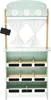 A wooden market stall and theater stand for children, displayed against a white background. Produktbild-Vorschau