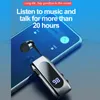 A close-up of a silver Bluetooth headset with an earbud, resting on a smartphone screen displaying a call interface. Produktbild-Vorschau
