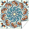 MuchoWow® Poster Mandala - Orange - Blau - Muster 50x50 cm Produktbild-Vorschau 1