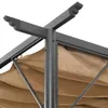 vidaXL Pergola s výsuvnou střechou Taupe 3x3 m Ocel 180 Náhled obrázku produktu 2