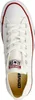 A top-down view of a white Converse All Star Oxford shoe. Voir les images du produit